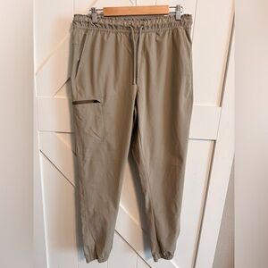 Aspen Men's Medium Casual Tan Jogger Pants Drawstring Athletic Gym Hiking